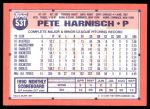 1991 Topps Traded #53 T Pete Harnisch  Back Thumbnail