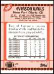 1990 Topps Traded #74 T Everson Walls  Back Thumbnail