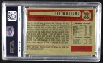 1954 Bowman #66 TED Ted Williams Back Thumbnail