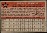 1958 Topps #487   -  Mickey Mantle All-Star Back Thumbnail