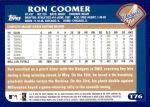 2003 Topps Traded #76 T Ron Coomer  Back Thumbnail