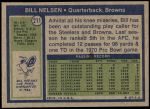 1972 Topps #211  Bill Nelsen  Back Thumbnail