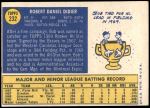 1970 Topps #232  Bob Didier  Back Thumbnail
