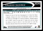2012 Topps Update #245  Erasmo Ramirez  Back Thumbnail