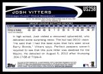 2012 Topps Update #258  Josh Vitters  Back Thumbnail