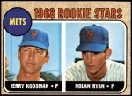 1968 Topps #177 A - Nolan Ryan / Jerry Koosman Mets Rookies Front Thumbnail