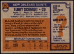 1976 Topps #247  Terry Schmidt   Back Thumbnail