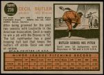 1962 Topps #239  Cecil Butler  Back Thumbnail