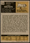 1971 Topps #115  Larry Brown  Back Thumbnail