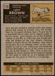 1971 Topps #115  Larry Brown  Back Thumbnail