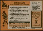 1975 Topps #64  Danny Gare  Back Thumbnail