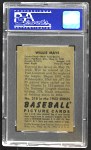 1952 Bowman #218 Willie Mays Back Thumbnail