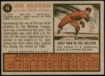 1962 Topps #46  Jack Baldschun  Back Thumbnail