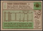 1984 Topps #105  Todd Christensen  Back Thumbnail