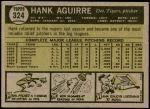 1961 Topps #324  Hank Aguirre  Back Thumbnail