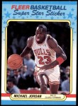 1988 Fleer Stickers #7  Michael Jordan  Front Thumbnail