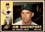 1960 Topps #154  Jim Davenport  Front Thumbnail