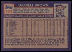 1984 Topps #193  Darrell Brown  Back Thumbnail