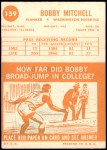 1963 Topps #159  Bobby Mitchell  Back Thumbnail