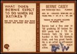 1967 Philadelphia #173  Bernie Casey  Back Thumbnail