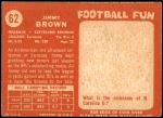 1958 Topps #62 Jim Brown Back Thumbnail