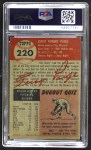 1953 Topps #220 Satchel Paige Back Thumbnail