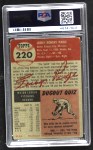 1953 Topps #220 Satchel Paige Back Thumbnail