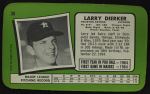 1971 Topps Super #30  Larry Dierker  Back Thumbnail