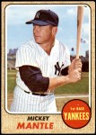 1968 Topps #280 Mickey Mantle Front Thumbnail