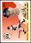2006 Topps Mantle HR History #518   -  Mickey Mantle Home Run 518 Front Thumbnail