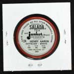 1963 Salada Metal Coins #24  Hank Aaron  Back Thumbnail