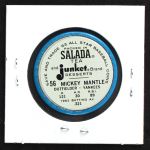 1963 Salada Metal Coins #56  Mickey Mantle  Back Thumbnail