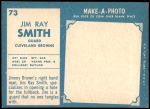 1961 Topps #73  Jim Ray Smith  Back Thumbnail