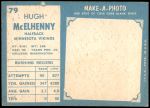 1961 Topps #79  Hugh McElhenny  Back Thumbnail