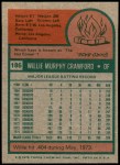 1975 Topps Mini #186  Willie Crawford  Back Thumbnail