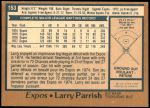 1978 O-Pee-Chee #153  Larry Parrish  Back Thumbnail
