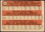 1972 O-Pee-Chee #61   -  Burt Hooton / Gene Hiser / Earl Stephenson Cubs Rookies   Back Thumbnail