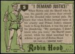 1957 Topps Robin Hood #5   I Demand Justice Back Thumbnail