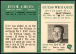 1966 Philadelphia #44  Ernie Green  Back Thumbnail