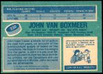 1976 O-Pee-Chee NHL #330  John Van Boxmeer  Back Thumbnail