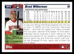 2005 Topps Update #13  Brad Wilkerson  Back Thumbnail