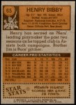 1978 Topps #65  Henry Bibby  Back Thumbnail