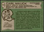 1978 Topps #193  Carl Mauck  Back Thumbnail