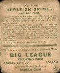 1933 Goudey #64  Burleigh Grimes  Back Thumbnail