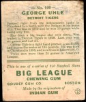 1933 Goudey #100  George Uhle  Back Thumbnail
