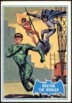 1966 Topps Batman Blue Bat Back #22   Routing the Riddler Front Thumbnail