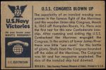 1954 Bowman U.S. Navy Victories #22   U.S.S. Congress Blown Up Back Thumbnail