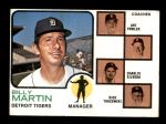 1973 Topps #323   -  Billy Martin / Art Fowler / Joe Schultz / Charlie Silvera / Dick Tracewski Tigers Leaders Front Thumbnail