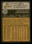 1973 Topps #550  Davey Johnson  Back Thumbnail