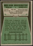 1975 Topps #150  John Brockington  Back Thumbnail